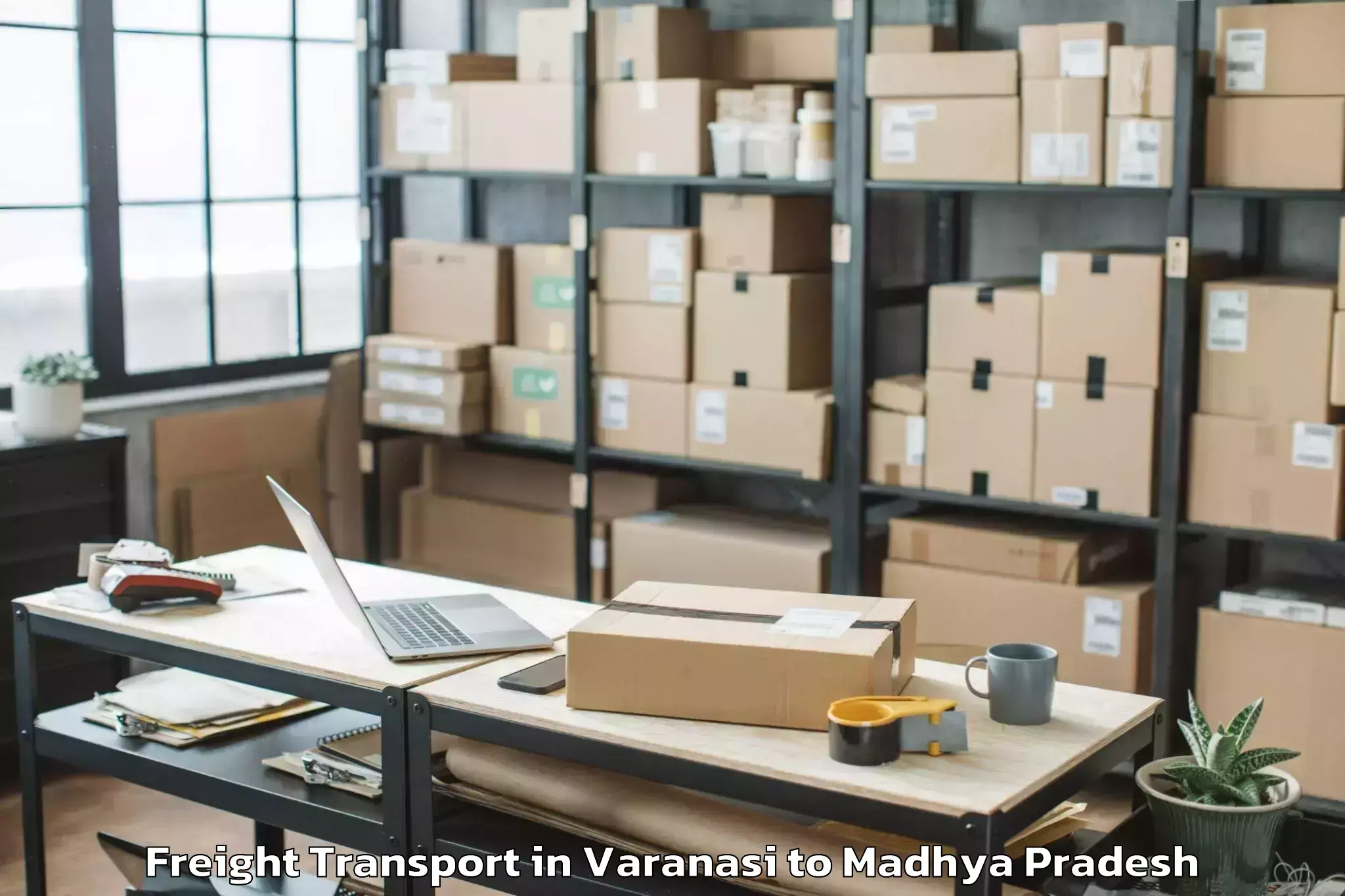 Book Varanasi to Barnagar Freight Transport Online